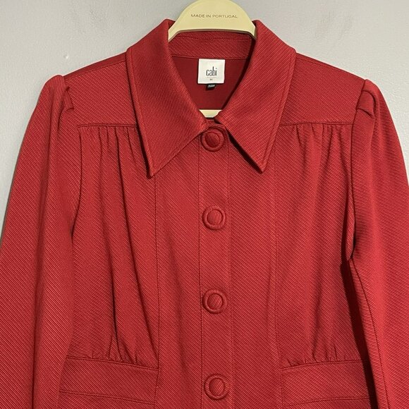 Cabi Spencer Business Jacket Suit Women Size M Formal Workwear Retro Snap Button - Picture 3 of 12